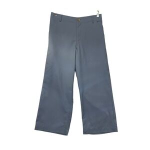 Wayre Jetsetter High Rise Wide Leg Pants Blue‎ Grey Quiet Luxury Work 10